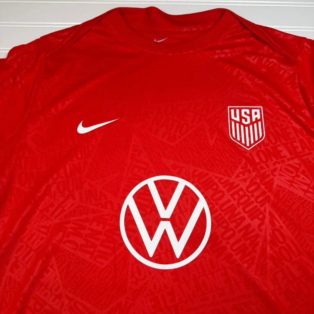 Nike USWNT US Soccer Training Jersey Red One‎ Nation One Team DH0830-600 XL NWT